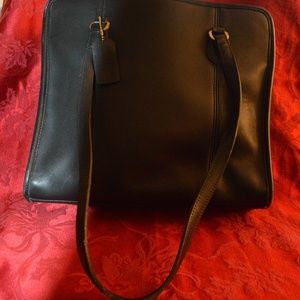 Vintage Coach Black Shoulder Handbag